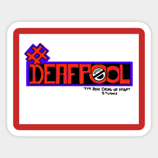 #Deafpool Name Logo Sticker